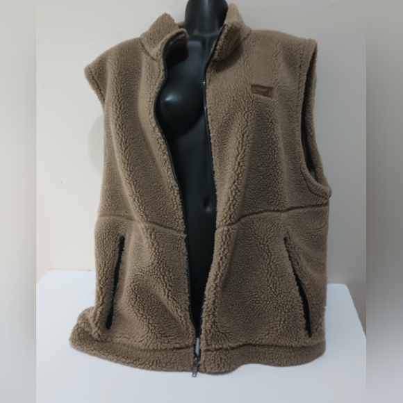 Marker Women's Tan Teddy Vest Fully Zipper Size XXLarge - Picture 7 of 12